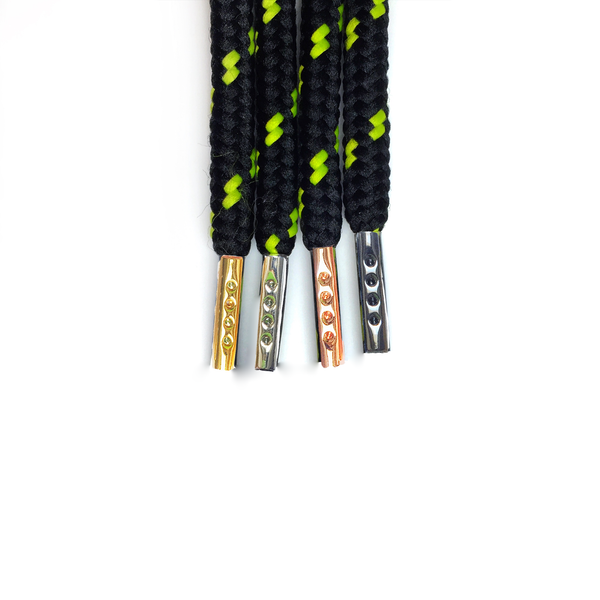 Black/Neon Yellow Dots 38" - Rope LacesUltra Boost - No Agenda