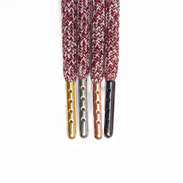 Burgundy White Knit 32" - Rope LacesNMDs - No Agenda