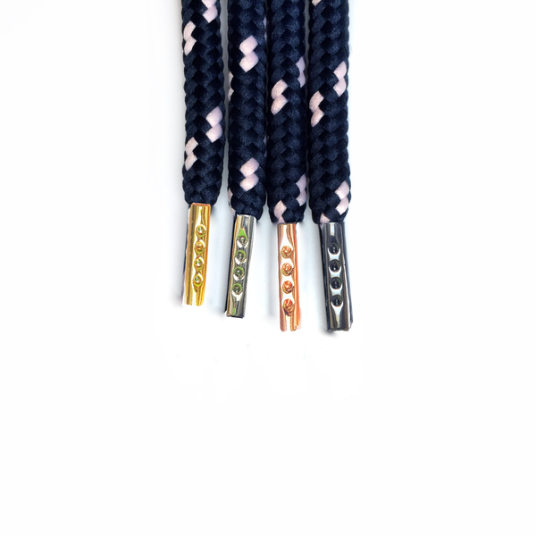 Dark Blue/Pink Dots 38" - Rope LacesUltra Boost - No Agenda